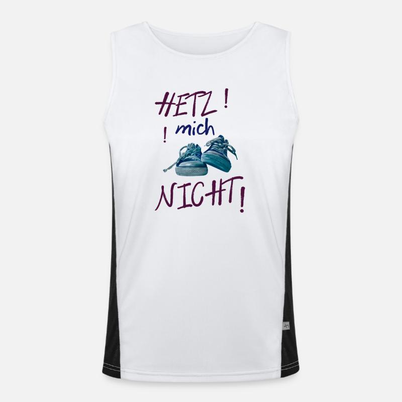 Don't rush colorful sneaker statement Men's Functional Contrast Tank Top 