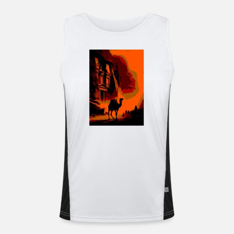 Petra Camel Men's Functional Contrast Tank Top 
