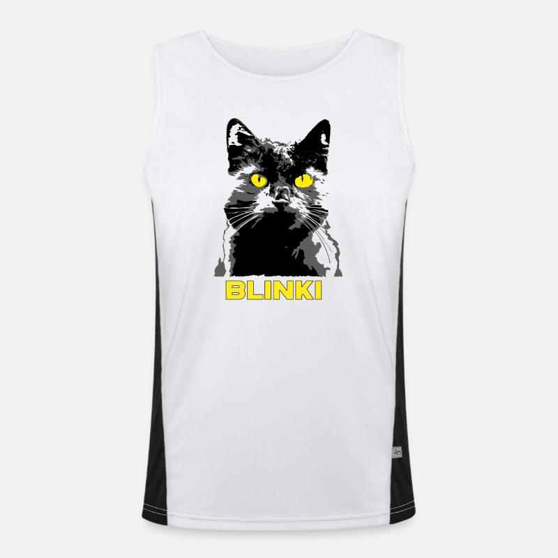 My Favorite Cat - Blinki Men's Functional Contrast Tank Top 