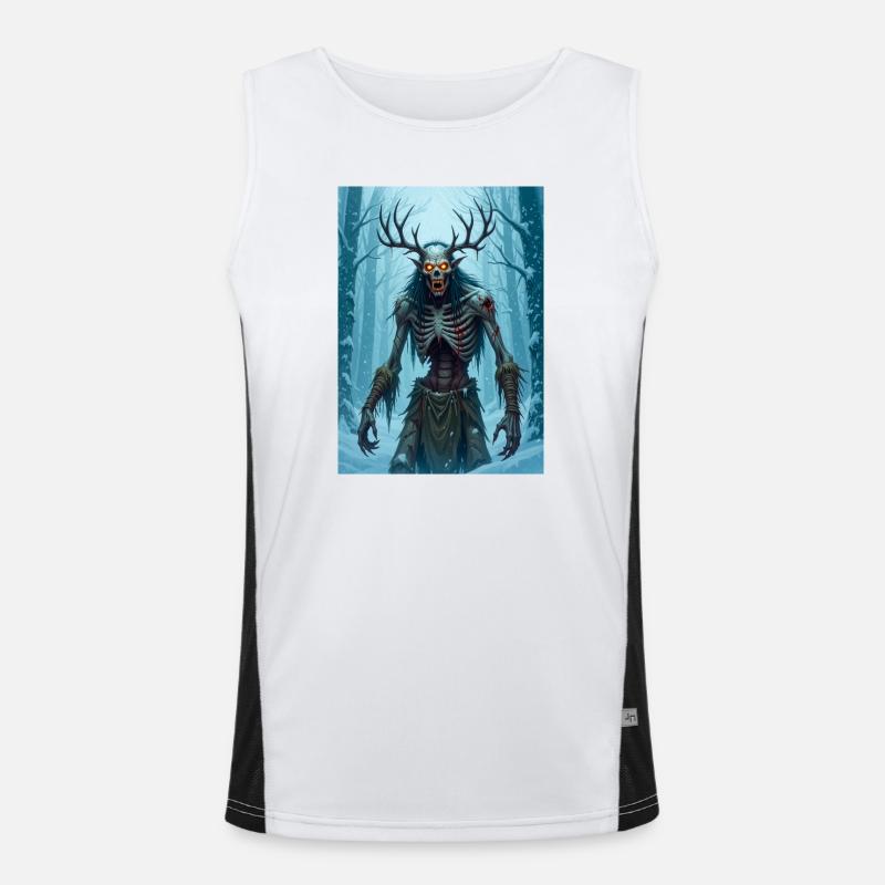 Wendigo, démon cannibale émacié du folklore Débardeur respirant contrasté Homme 