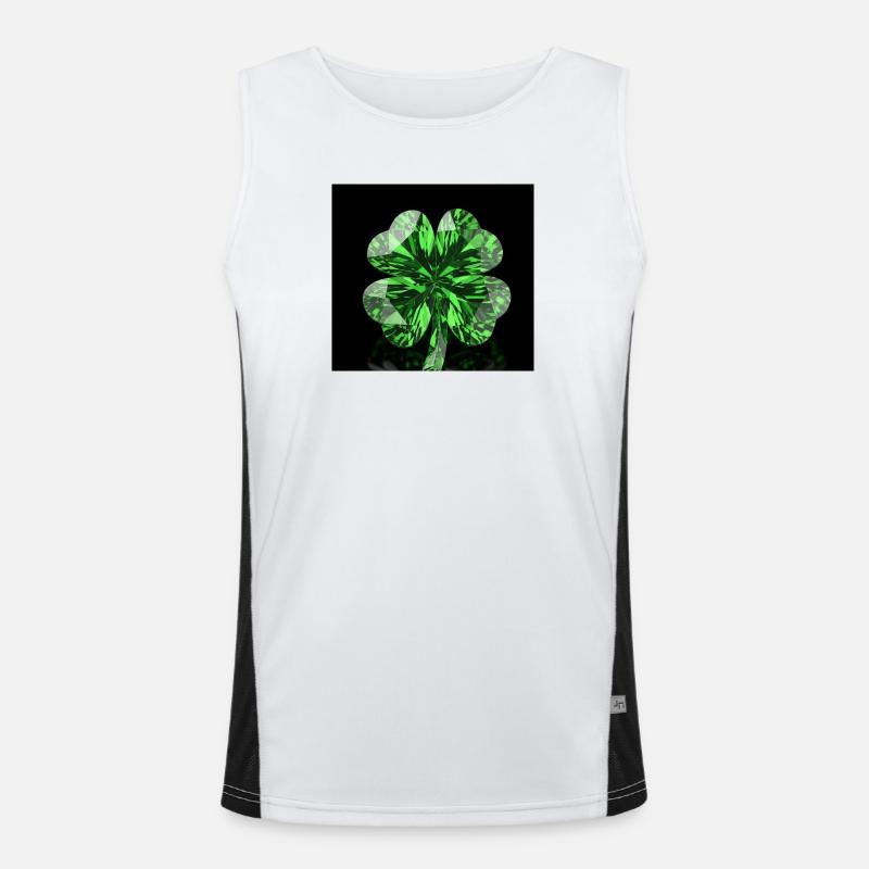 Vert trèfle Débardeur respirant contrasté Homme 