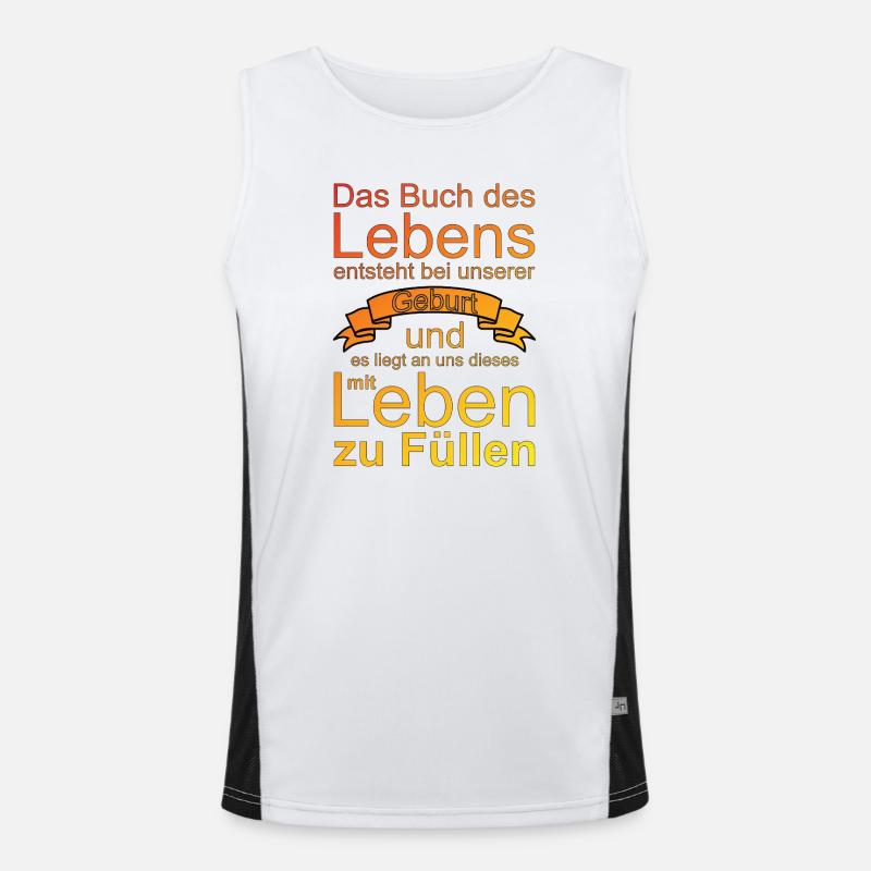 Buch des Lebens Funktionelles Kontrast-Tank Top für Männer 