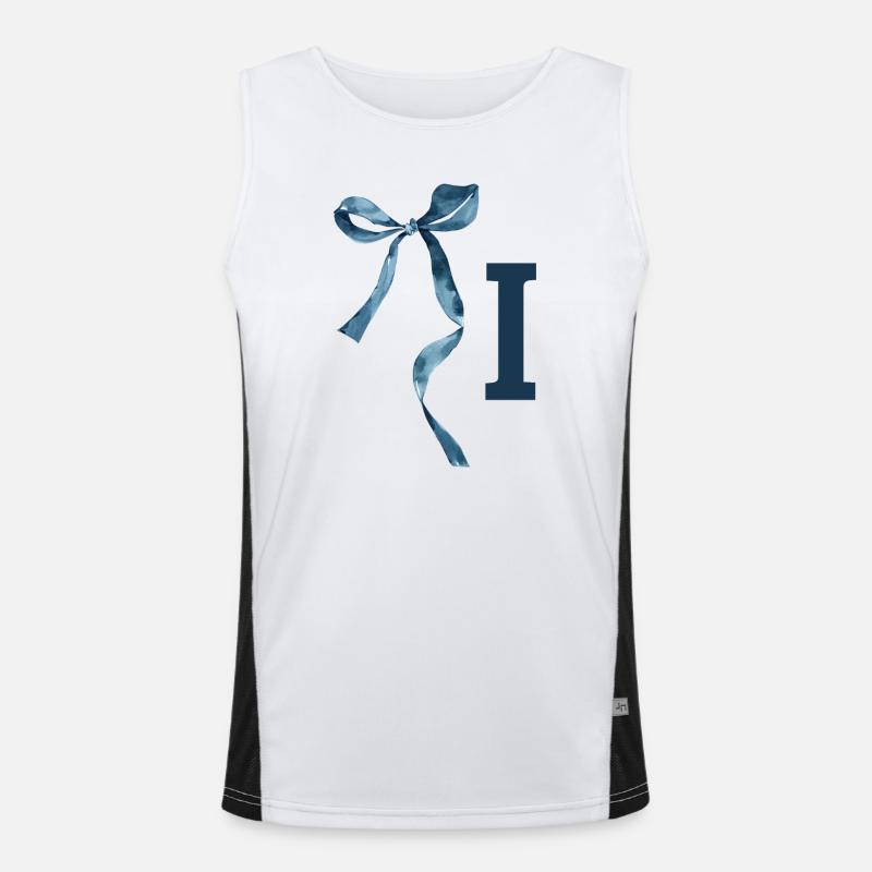 Monogramm i Geschenkidee Funktionelles Kontrast-Tank Top für Männer 