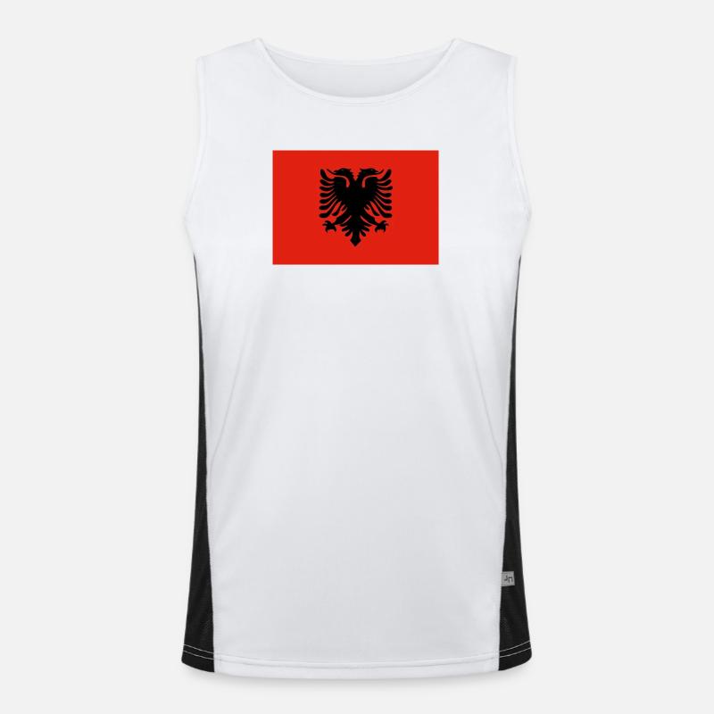 Conception du drapeau de l’aigle albanais Débardeur respirant contrasté Homme 