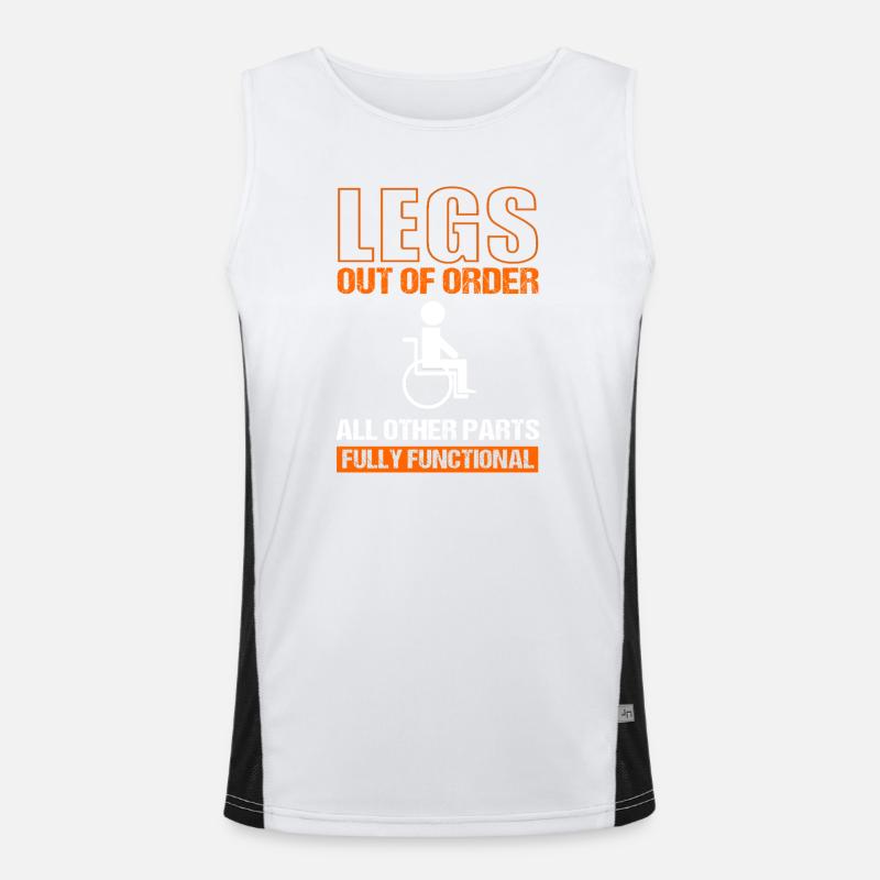 Rollstuhl Funktionelles Kontrast-Tank Top für Männer 