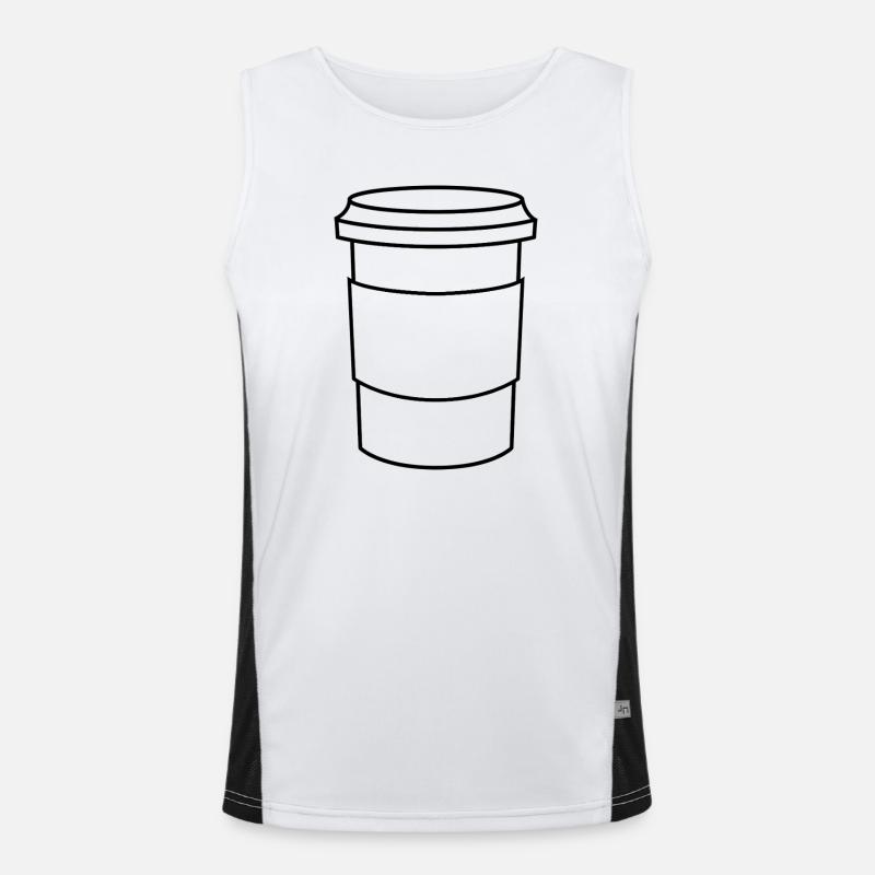 Coffee cup Men's Functional Contrast Tank Top 