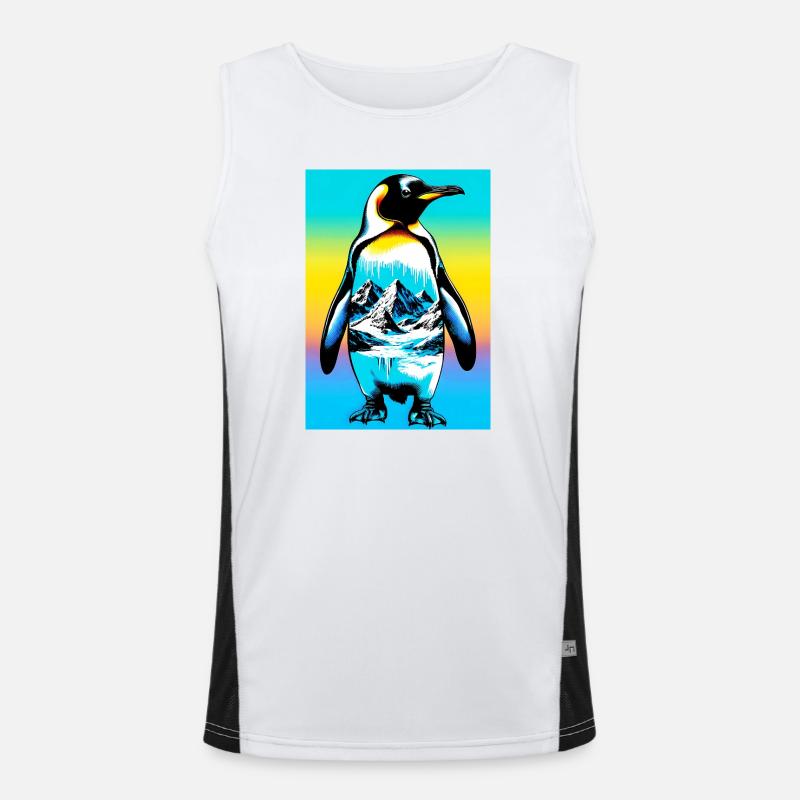 Pinguin Funktionelles Kontrast-Tank Top für Männer 