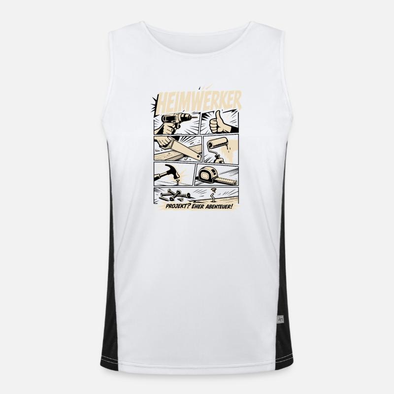 Home Improvement Project Rather Adventure Men's Functional Contrast Tank Top 