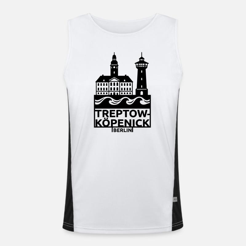 treptow köpenick silhouette berlin Funktionelles Kontrast-Tank Top für Männer 