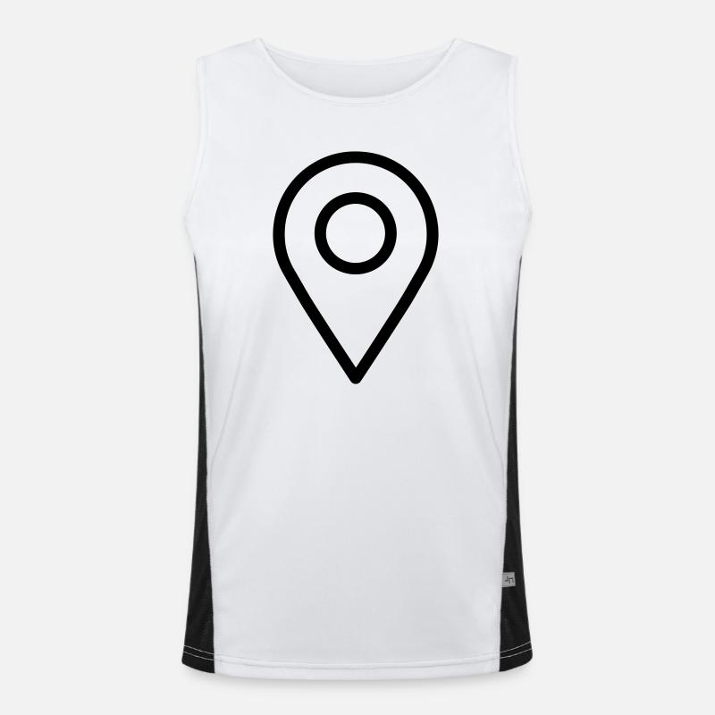 localization - Men's Functional Contrast Tank Top - white/black