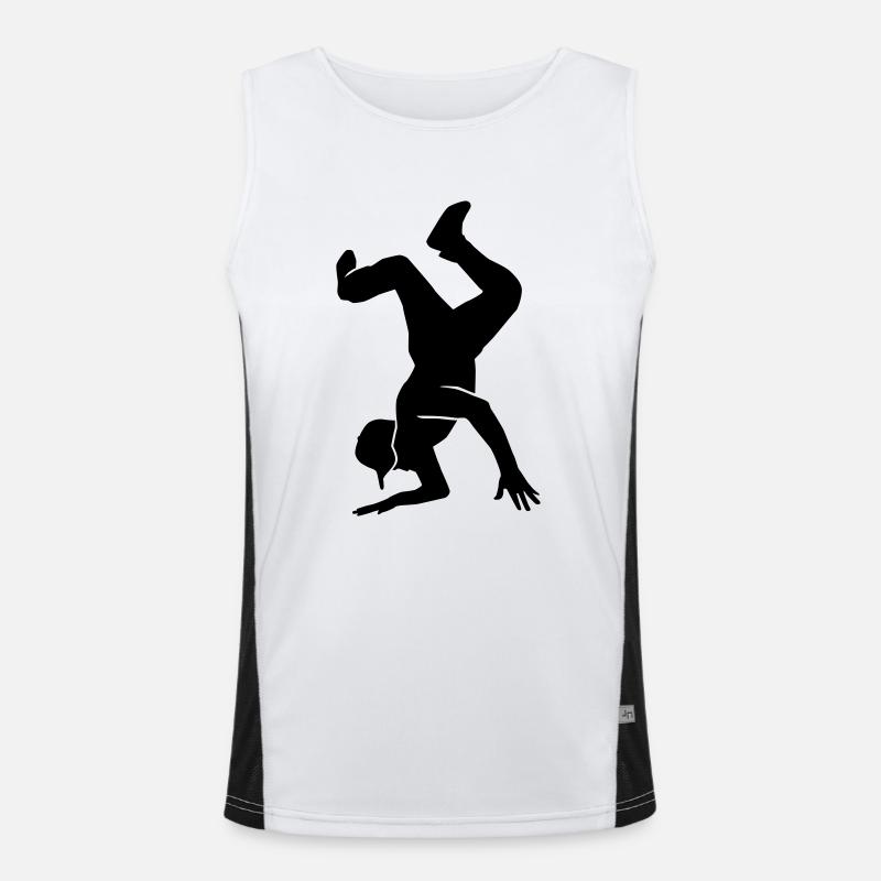 Breakdance Funktionelles Kontrast-Tank Top für Männer 