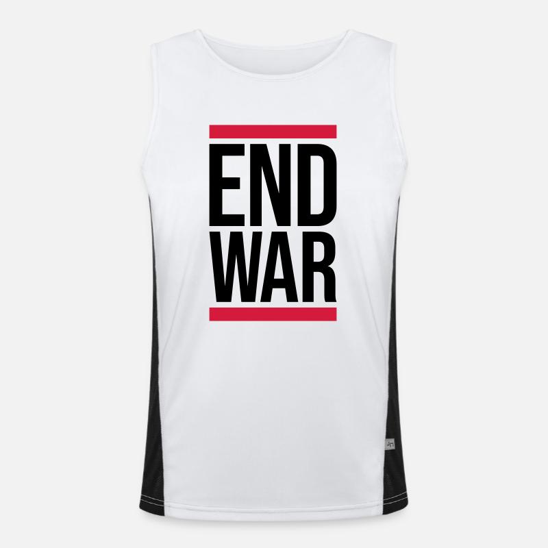End War Stop Men's Functional Contrast Tank Top 