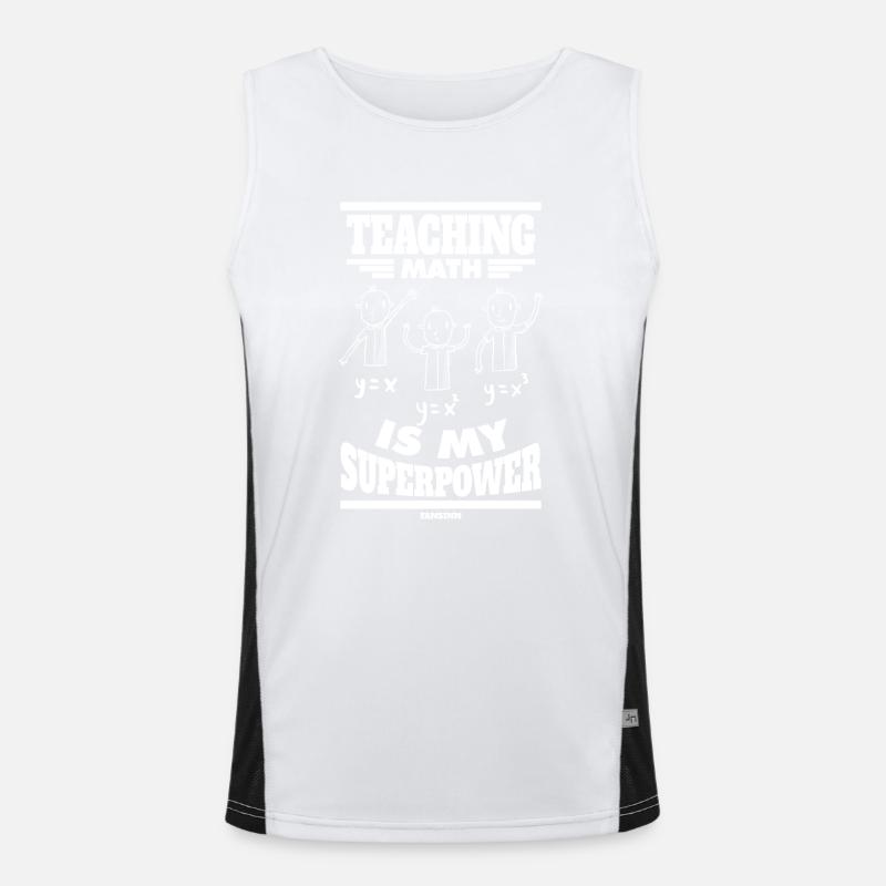 Mathématiques Math Mathématicien Math Professeur Cadeau Débardeur respirant contrasté Homme 