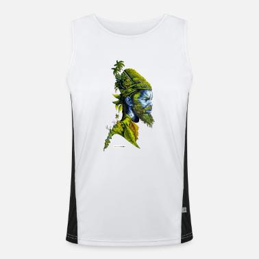 Caraibi Canotta sportiva da uomo in contrasto cromatico 