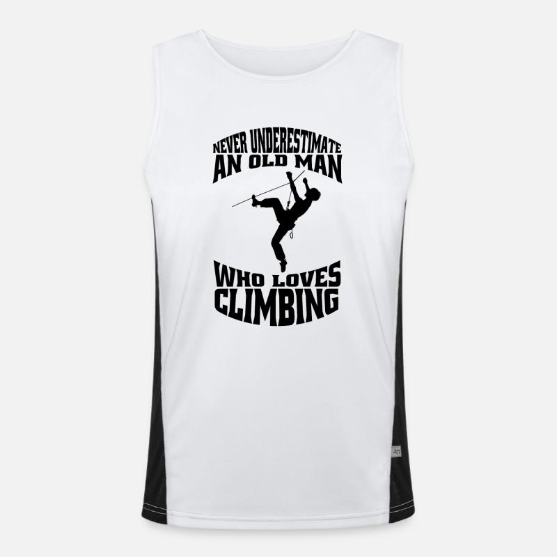 Kletterer Berg Bergklettern Klettern Bergsteigen Funktionelles Kontrast-Tank Top für Männer 