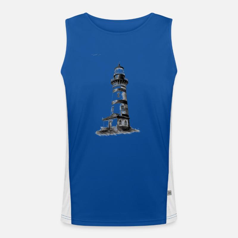 Lighthouse design for self-design Men's Functional Contrast Tank Top 