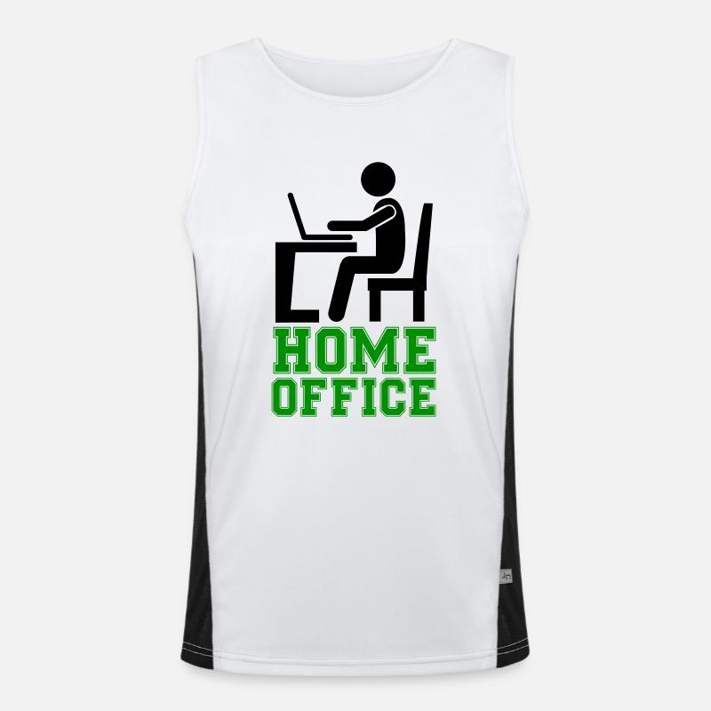 computer work home office Men's Functional Contrast Tank Top 