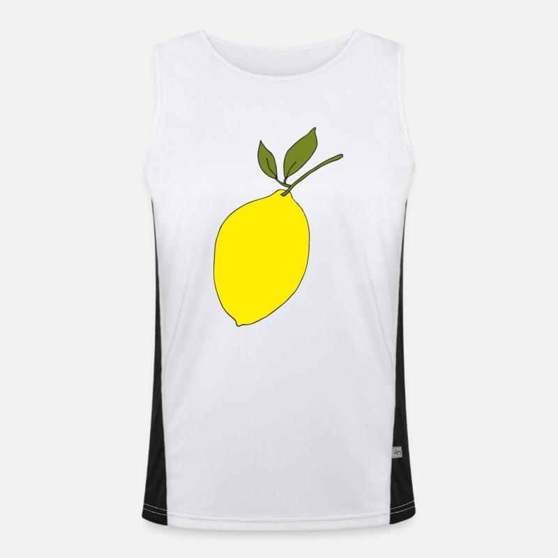 citron Débardeur respirant contrasté Homme 