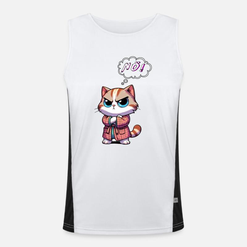 Non, le chat refuse de dire non Débardeur respirant contrasté Homme 