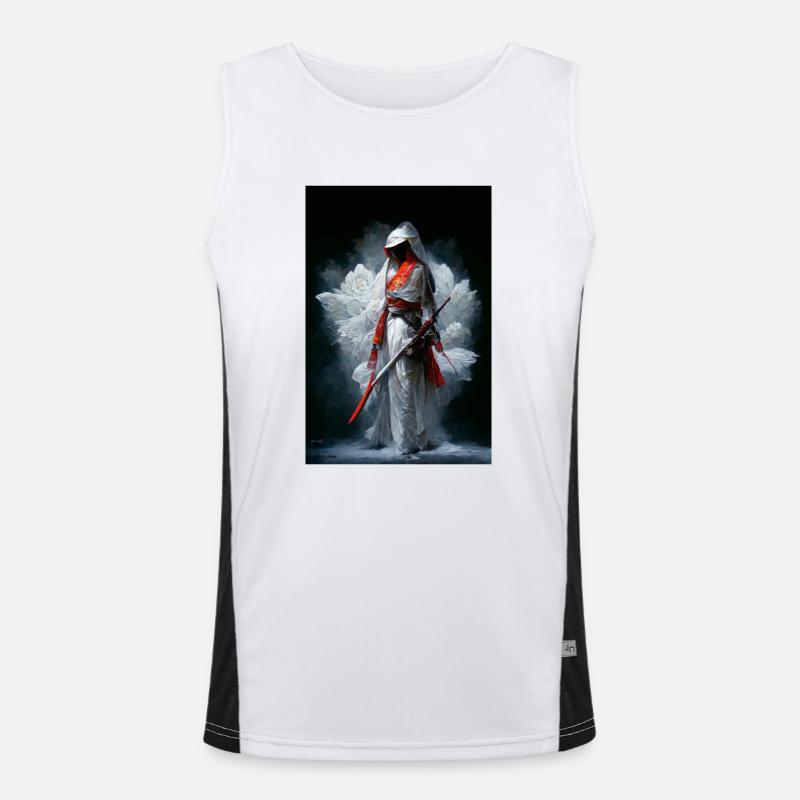 Samurai Blanc Débardeur respirant contrasté Homme 