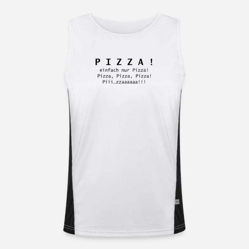 Pizza! einfach nur Pizza. Funktionelles Kontrast-Tank Top für Männer 
