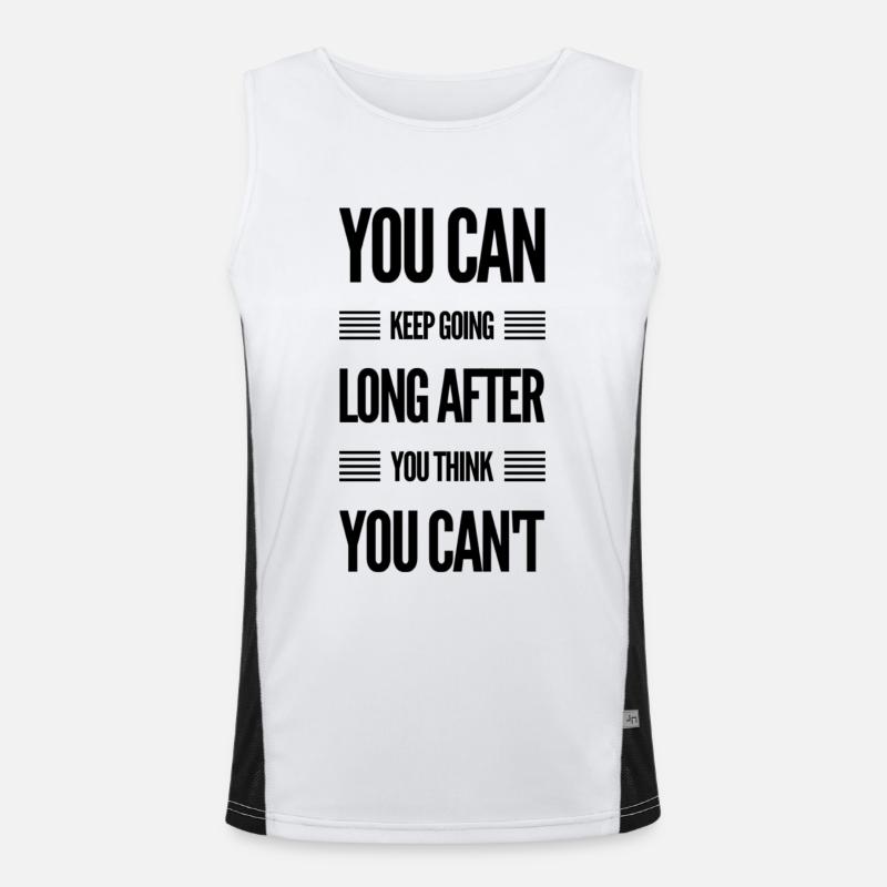 You Can Keep Going Funktionelles Kontrast-Tank Top für Männer 