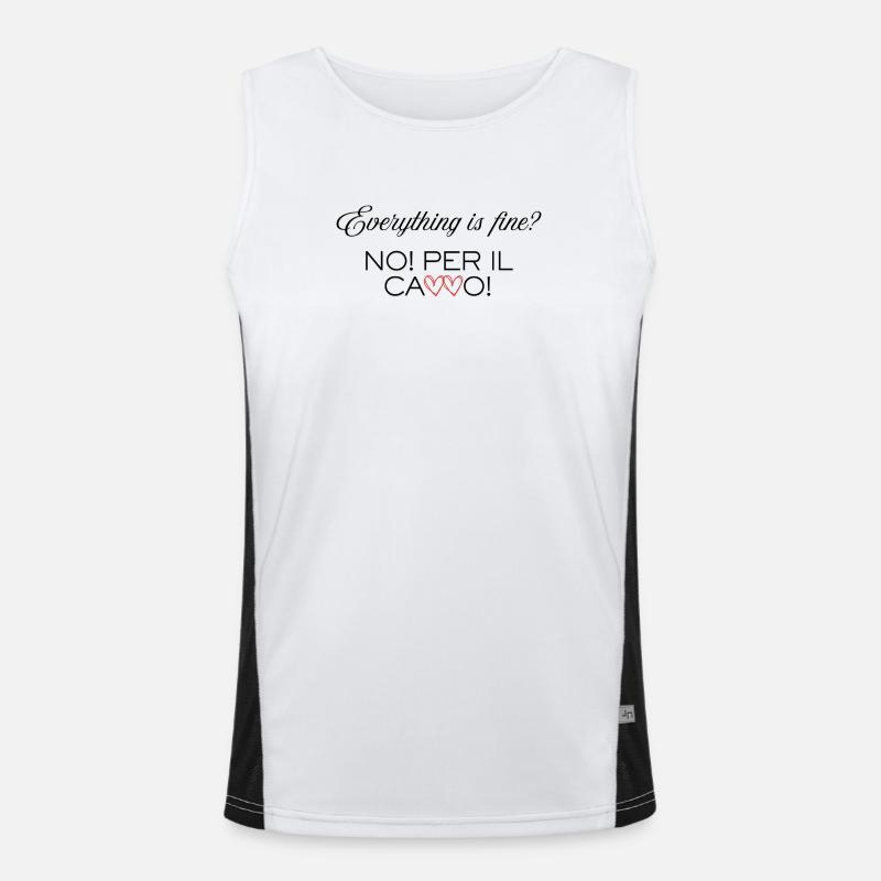 Everything_is_Fine Funktionelles Kontrast-Tank Top für Männer 