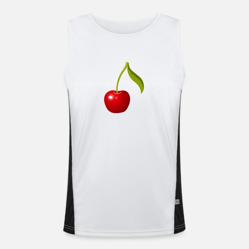 Kirsche Funktionelles Kontrast-Tank Top für Männer 