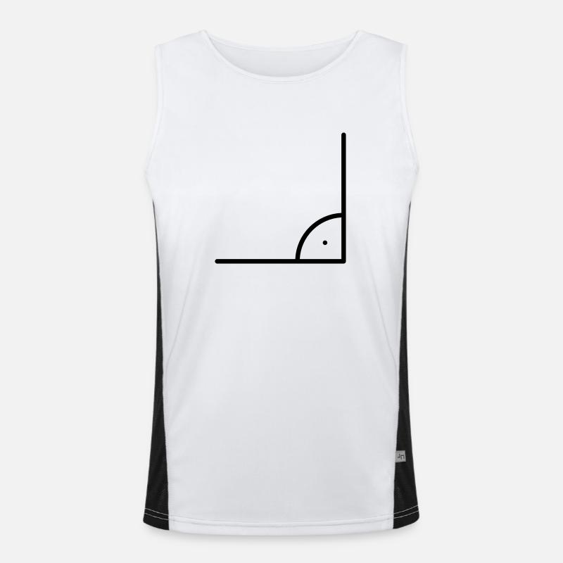 Mathematics icon - right angle - Men's Functional Contrast Tank Top  - white/black
