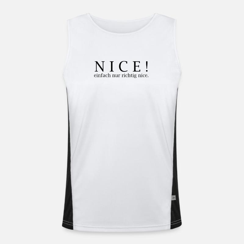 NICE! Just really nice. - Men's Functional Contrast Tank Top  - white/black