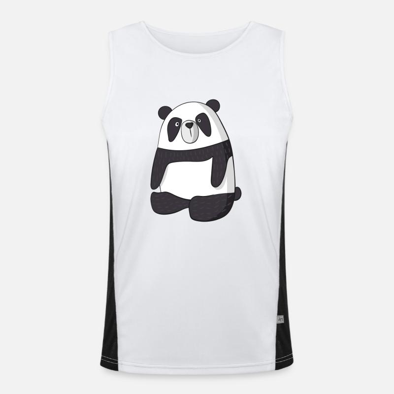 Panda Funktionelles Kontrast-Tank Top für Männer 