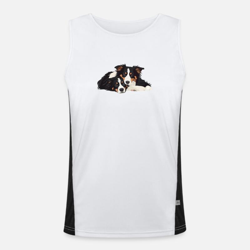 Australian Shepherds Men's Functional Contrast Tank Top 