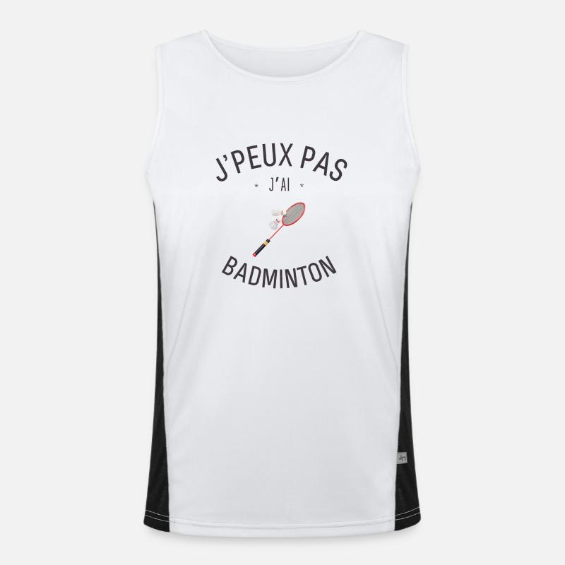 J'Peux pas j'ai Badminton Débardeur respirant contrasté Homme 