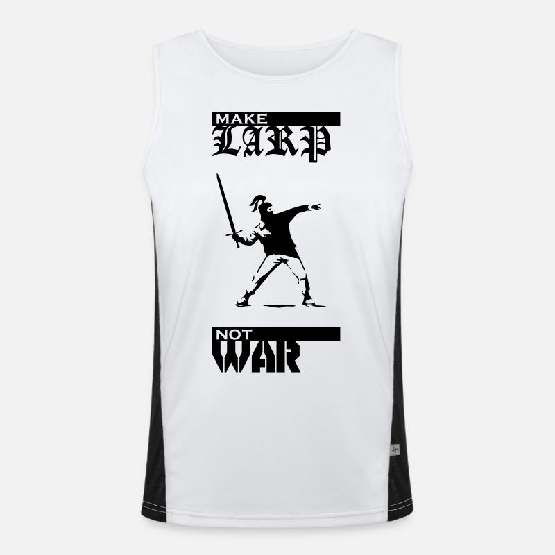 Make LARP Not War Funktionelles Kontrast-Tank Top für Männer 