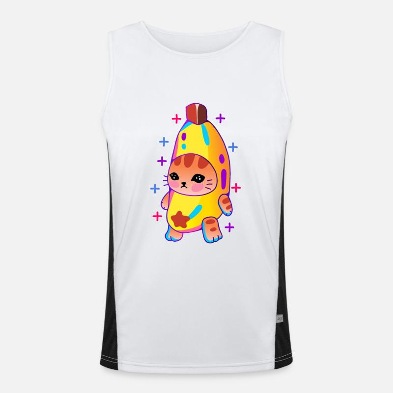 Costume de chat et de banane Débardeur respirant contrasté Homme 