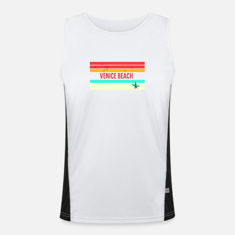Venice Beach: Perfektes Geschenk & Souvenir! Funktionelles Kontrast-Tank Top für Männer 