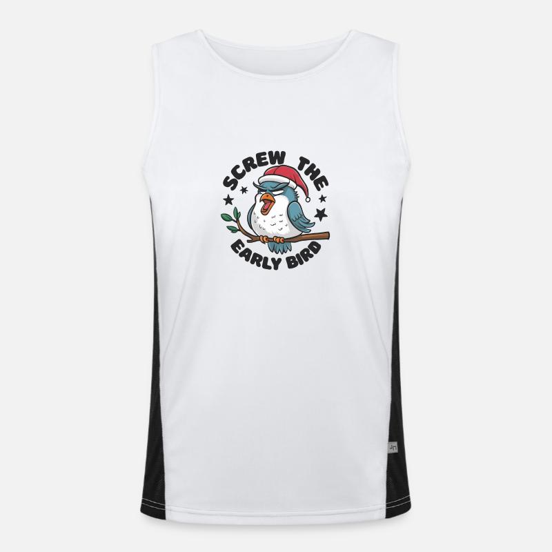 Der frühe Vogel kann mich mal Funktionelles Kontrast-Tank Top für Männer 