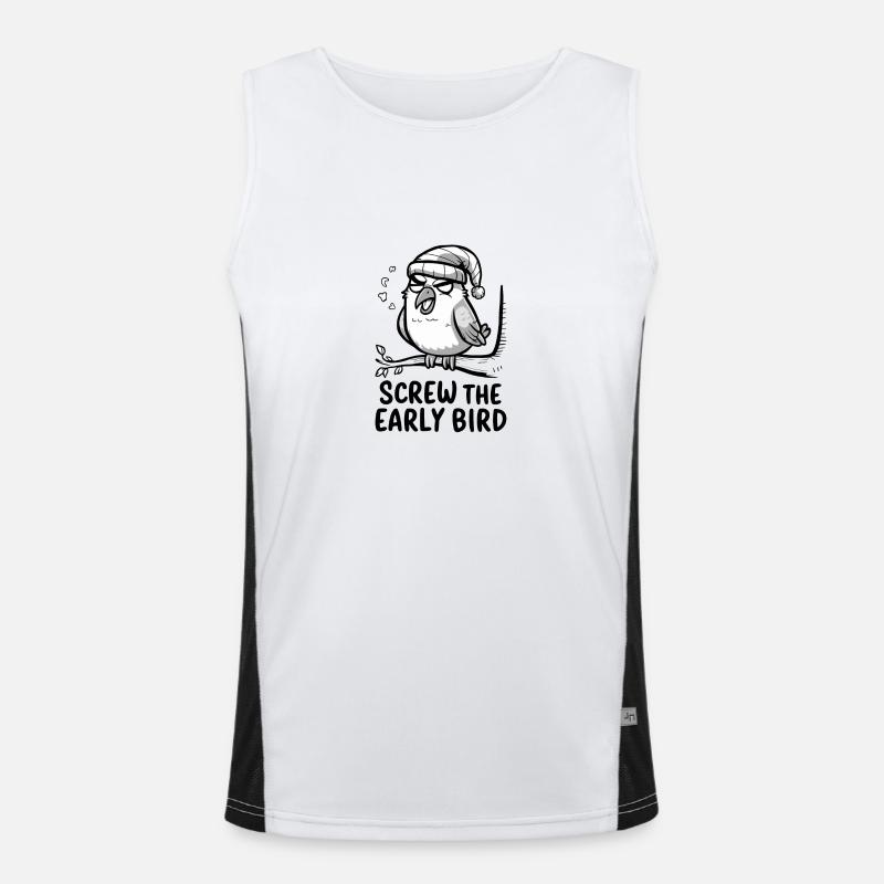 Der frühe Vogel kann mich mal Funktionelles Kontrast-Tank Top für Männer 