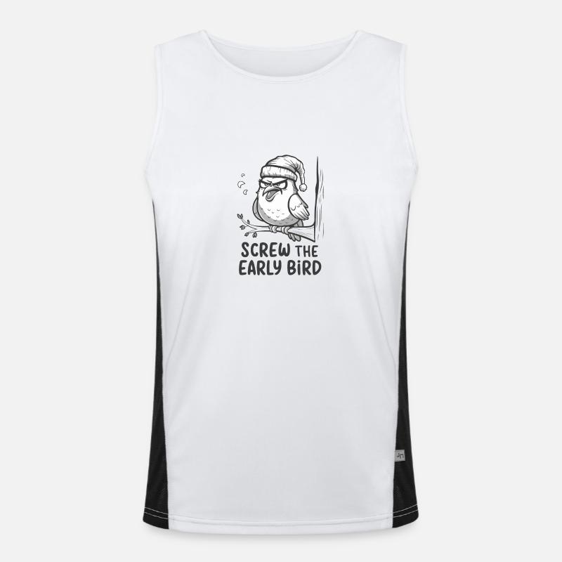 Der frühe Vogel kann mich mal Funktionelles Kontrast-Tank Top für Männer 