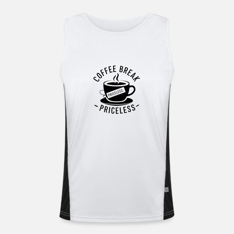 Coffee break - priceless Men's Functional Contrast Tank Top 