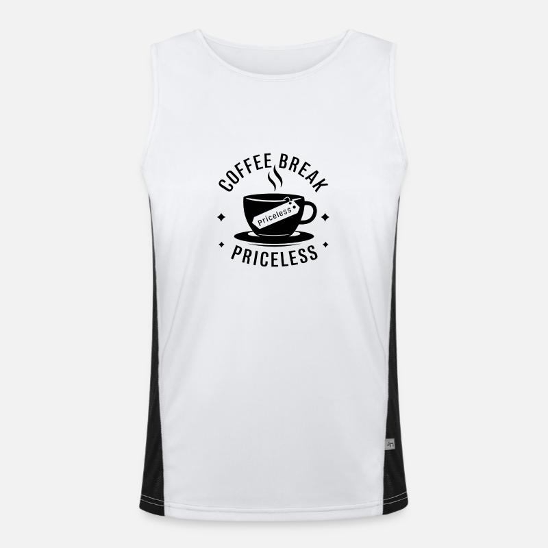 Coffee break - priceless Men's Functional Contrast Tank Top 