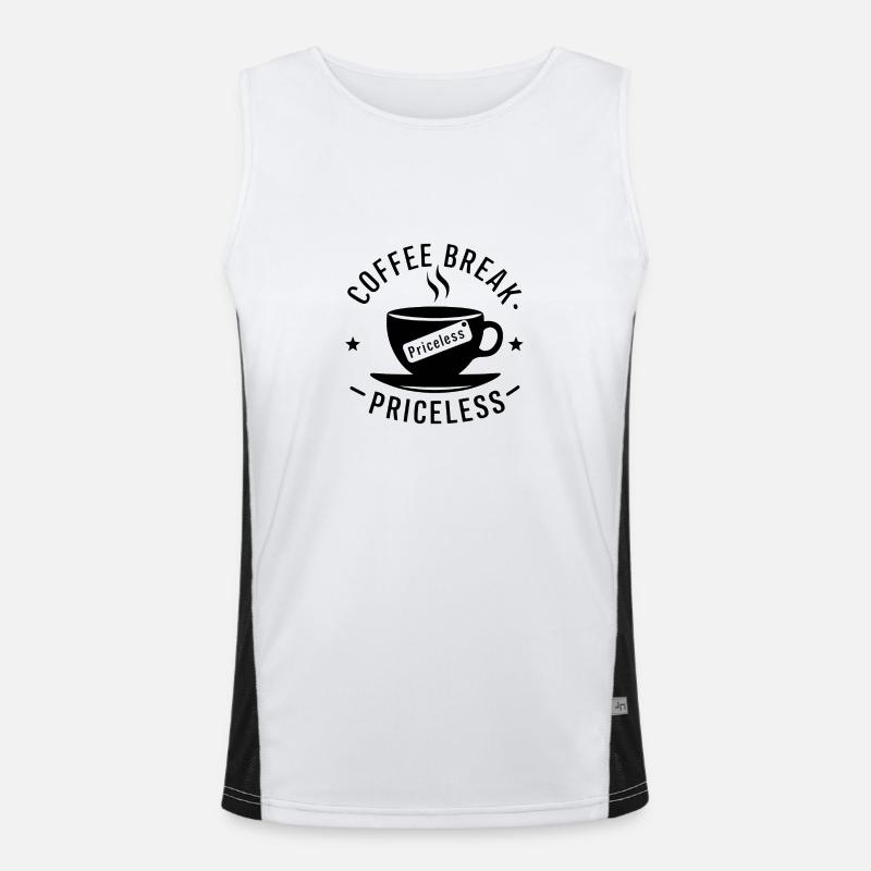 Coffee break - priceless Men's Functional Contrast Tank Top 