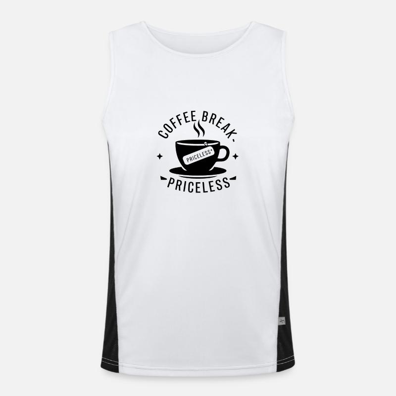 Coffee break - priceless Men's Functional Contrast Tank Top 