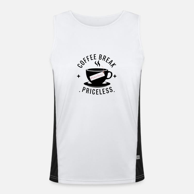 Coffee break - priceless Men's Functional Contrast Tank Top 