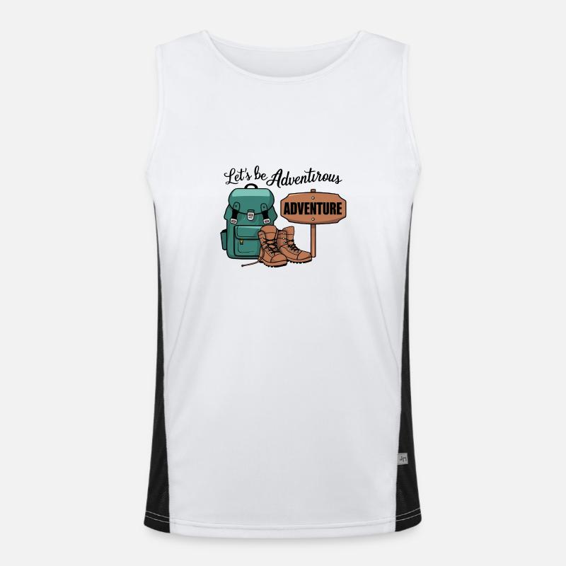 Let's be adventurous. - Men's Functional Contrast Tank Top  - white/black