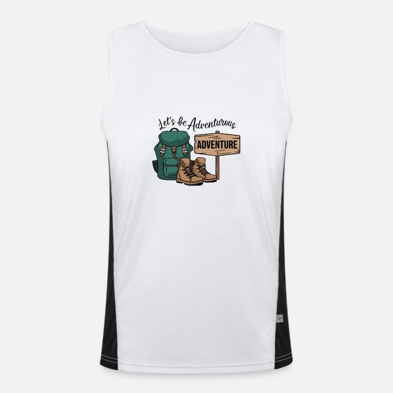 Lass uns abenteuerlich sein. Funktionelles Kontrast-Tank Top für Männer 