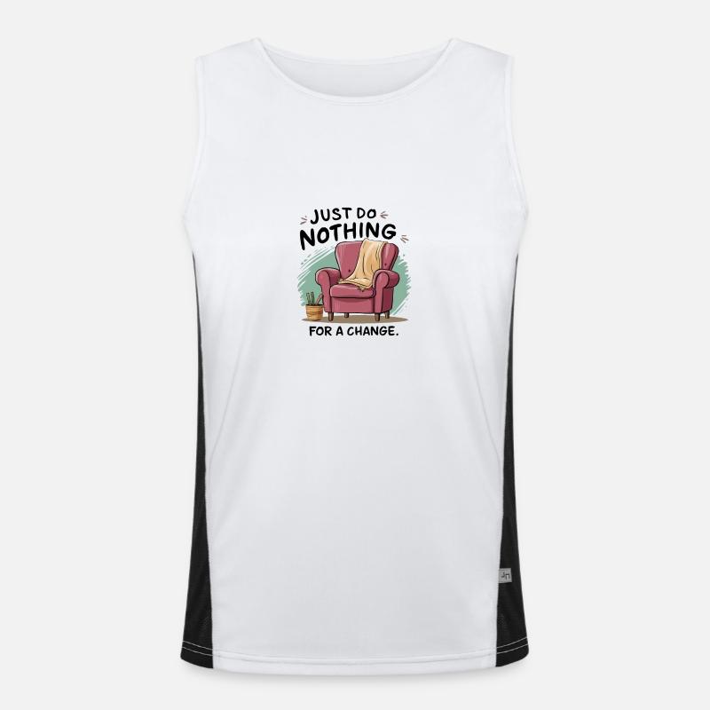 Pour changer, ne faites rien. Débardeur respirant contrasté Homme 