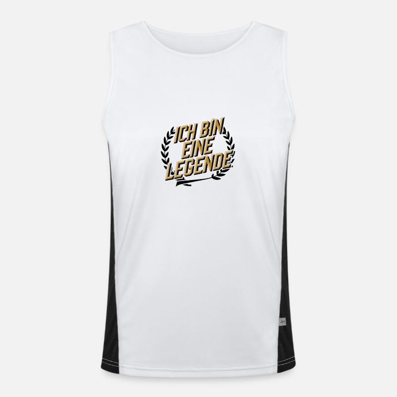 Ich bin eine Legende Funktionelles Kontrast-Tank Top für Männer 