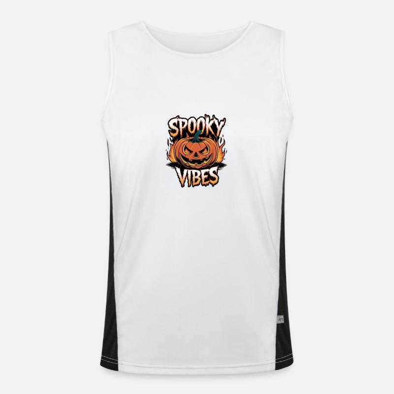 Spooky Jack-o'-lantern – Spooky Vibes Men's Functional Contrast Tank Top 