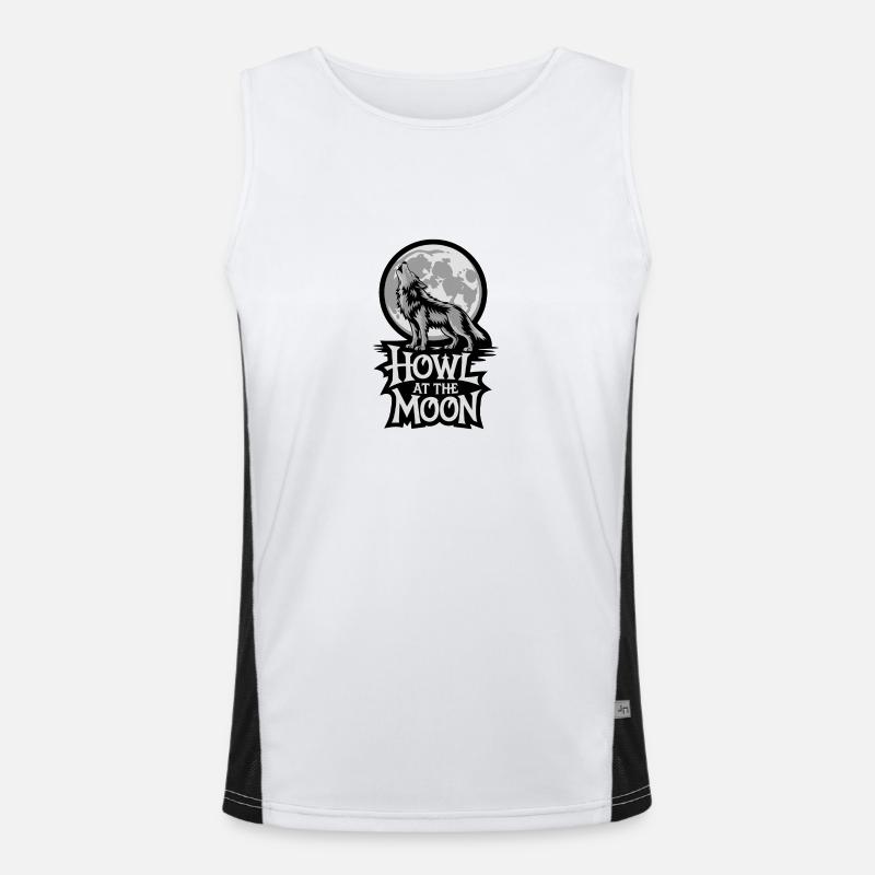 Full Moon – Howl at the Moon Men's Functional Contrast Tank Top 